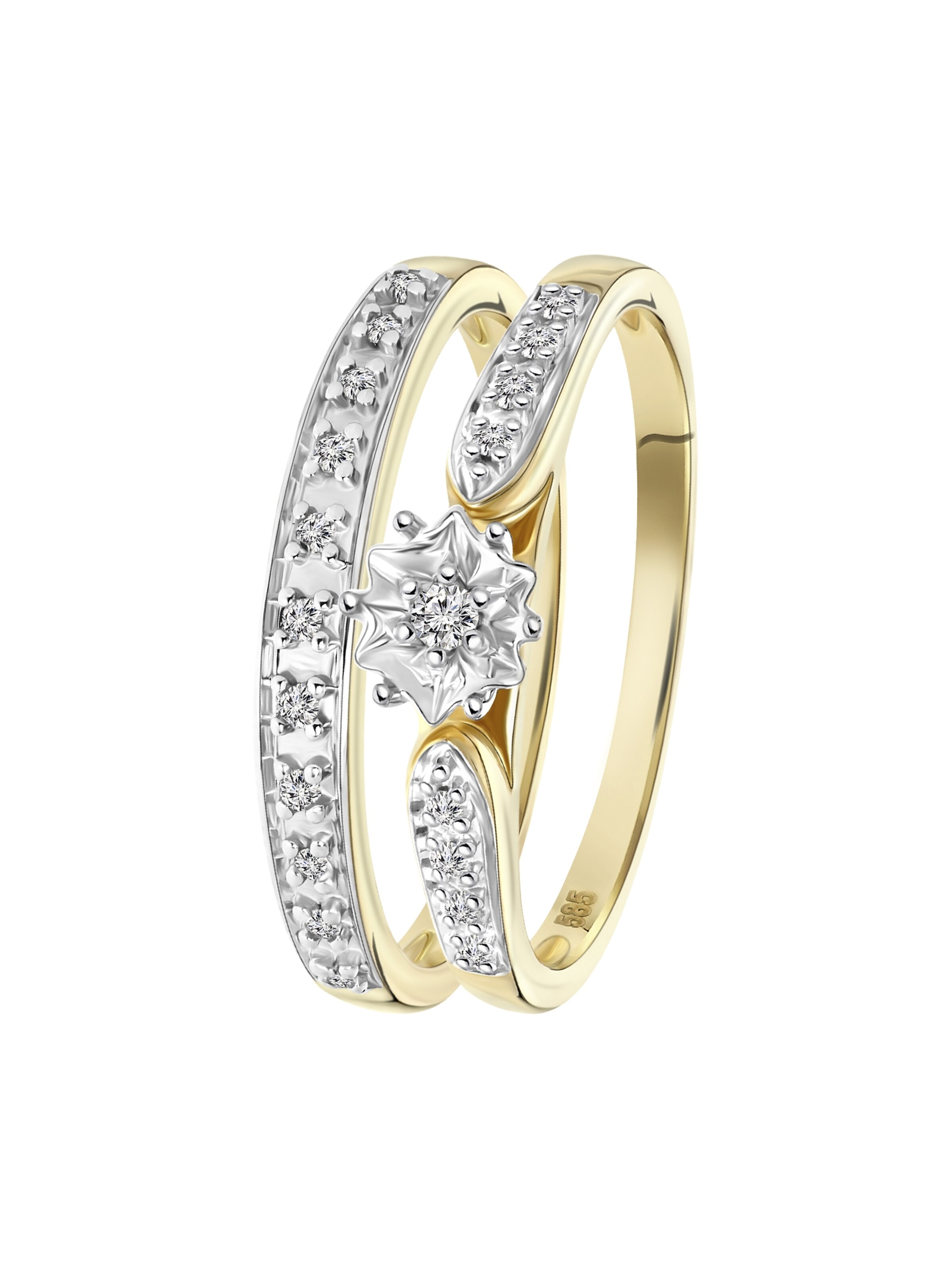 Lucardi Ring in Gold: front