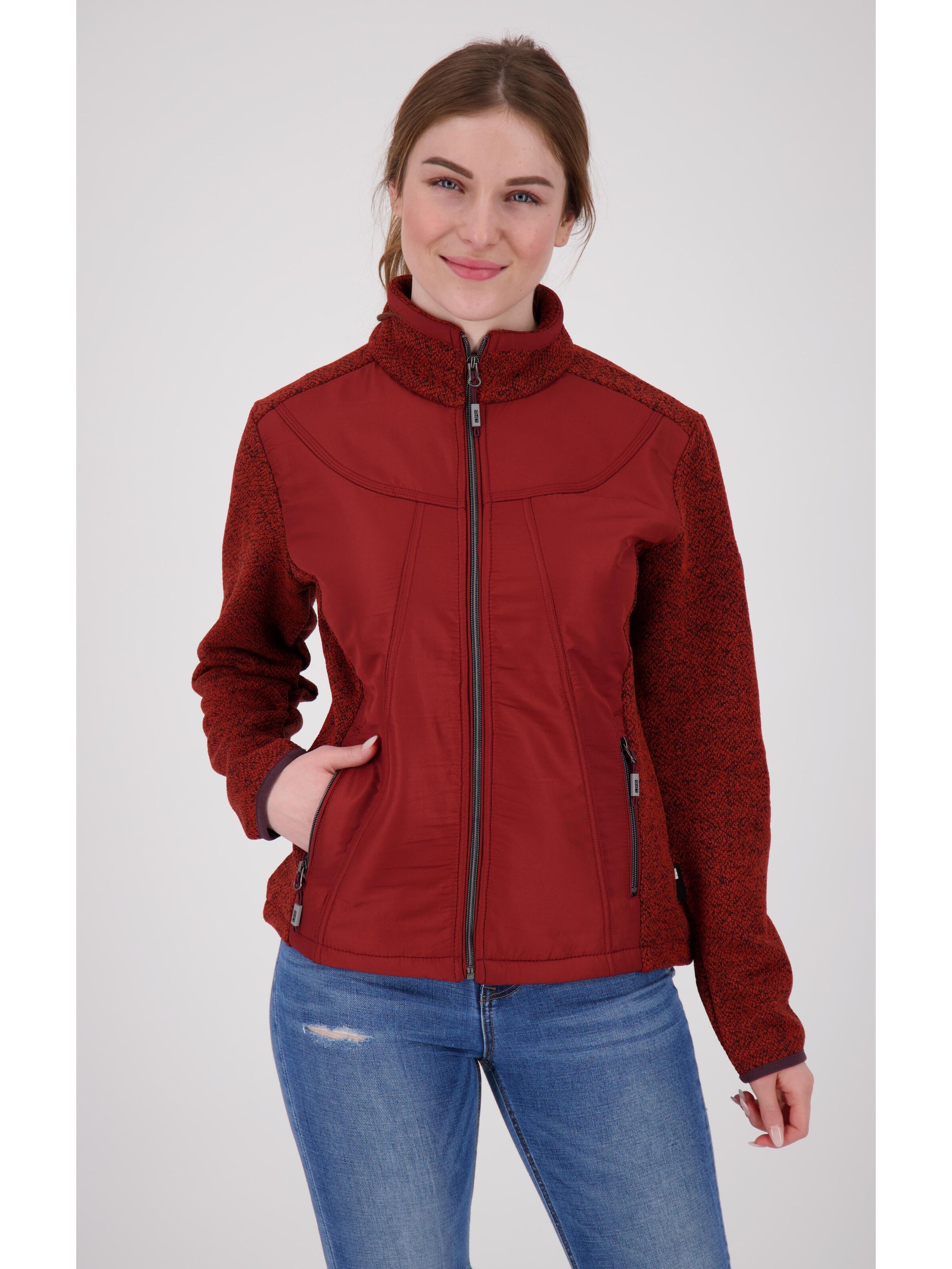 LPO Fleecejacke 'LAKE RODELL' in Rot: Vorderseite