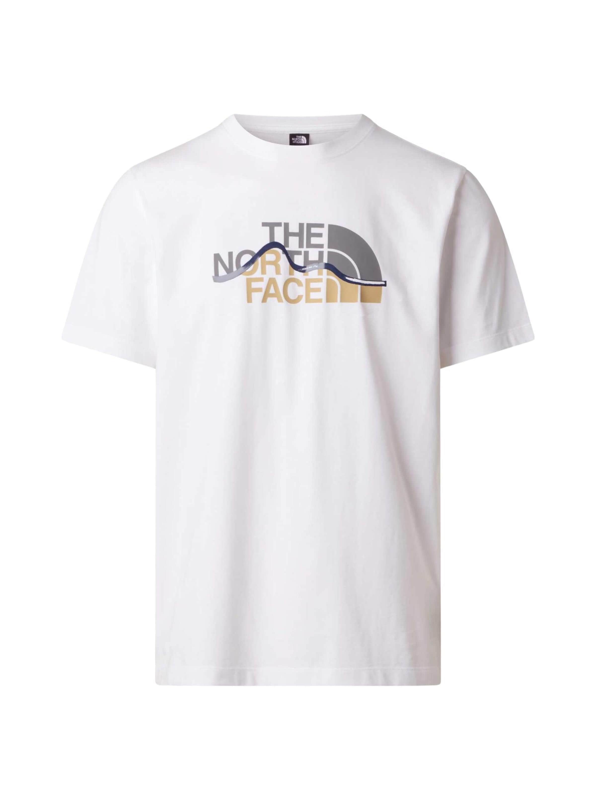 THE NORTH FACE Koszulka 'MNT LINE RG SS' w kolorze biały: przód