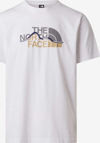 THE NORTH FACE Koszulka 'MNT LINE RG SS' w kolorze biały: przód