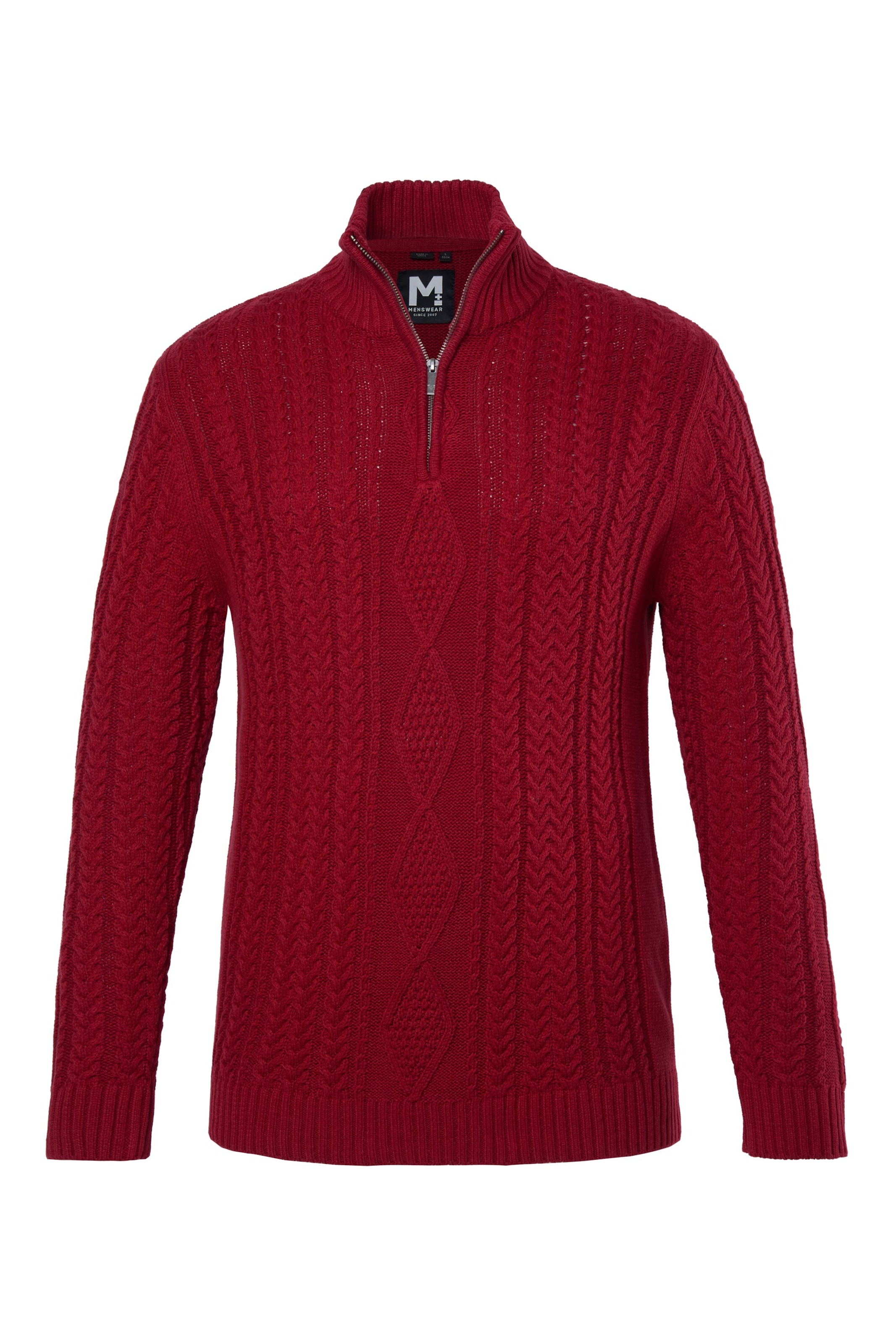 Men Plus Pullover in Rot: Vorderseite