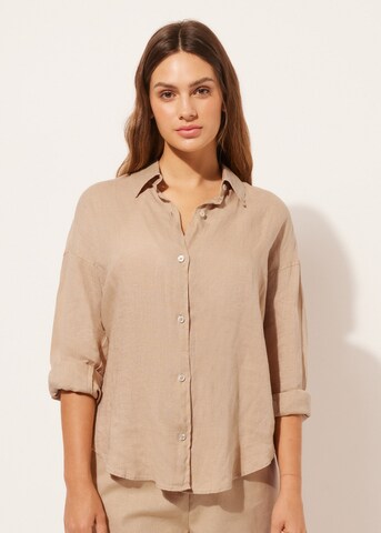 CALZEDONIA Blouse in Beige: front