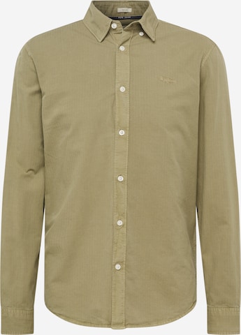 Pepe Jeans Regular fit Button Up Shirt 'PHIL' in Green: front