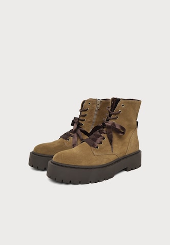 STEVE MADDEN Fűzős rövid szárú csizmák 'Skylar' - zöld