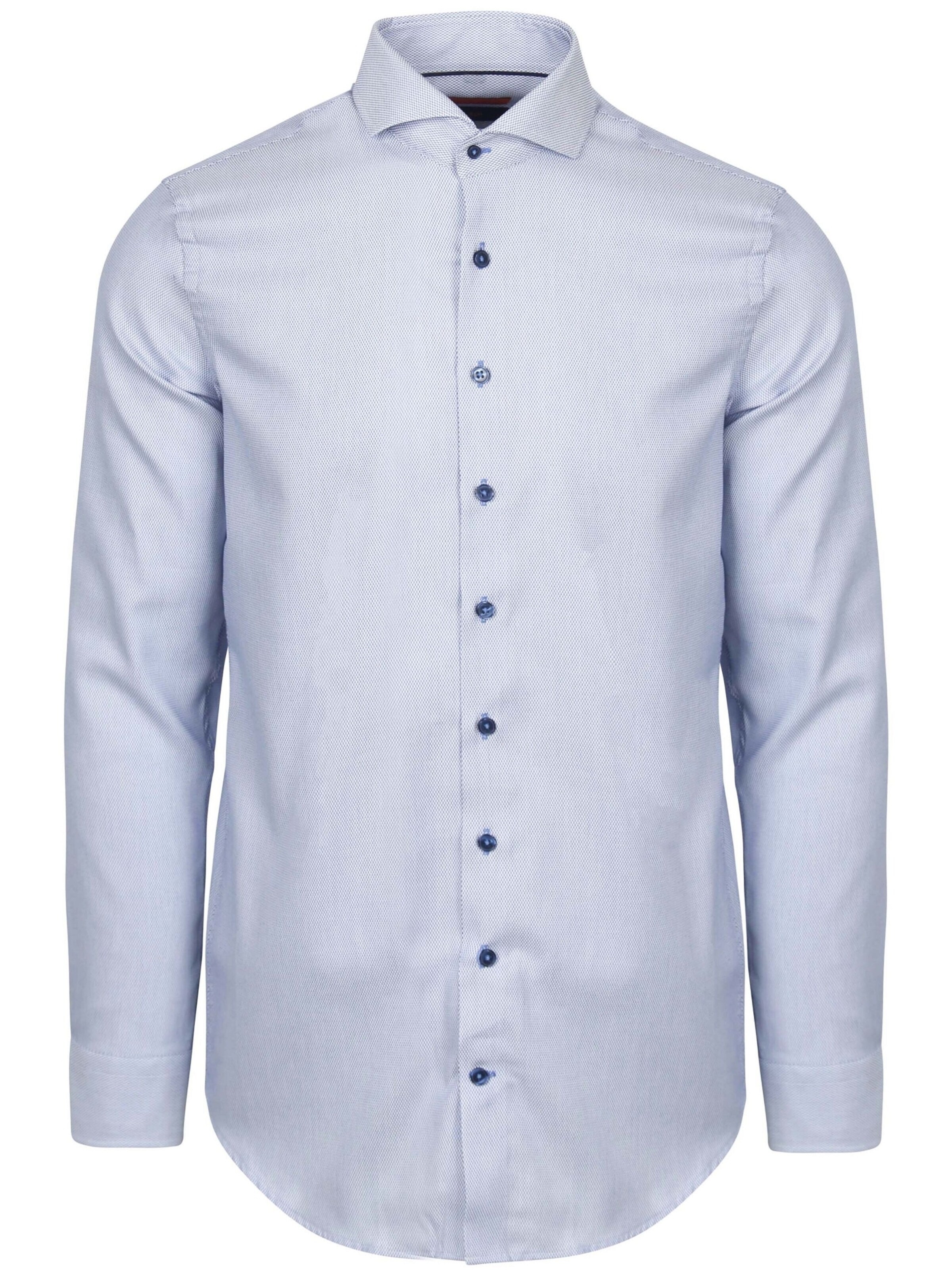 Suitable Slim fit Overhemd in Blauw: voorkant