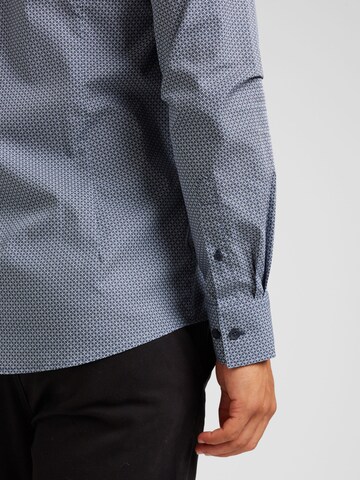 Bruun & Stengade Slim fit Button Up Shirt 'Howard' in Blue