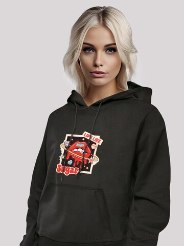F4NT4STIC Sweatshirt 'Lips like sugar retro fashion  Valentinstag' in Black
