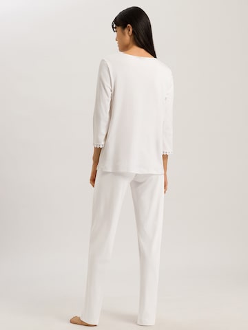 Hanro Pyjama ' Rosa ' in Weiß