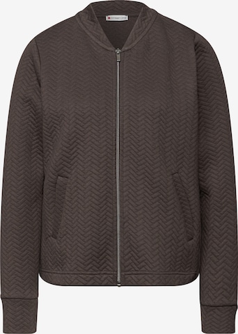 STREET ONE Sweatjacke in Braun: Vorderseite