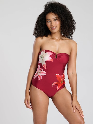 South Beach Bandeau Badpak in Rood