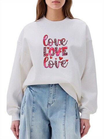 GORHEY Sweatshirt in Wit: voorkant