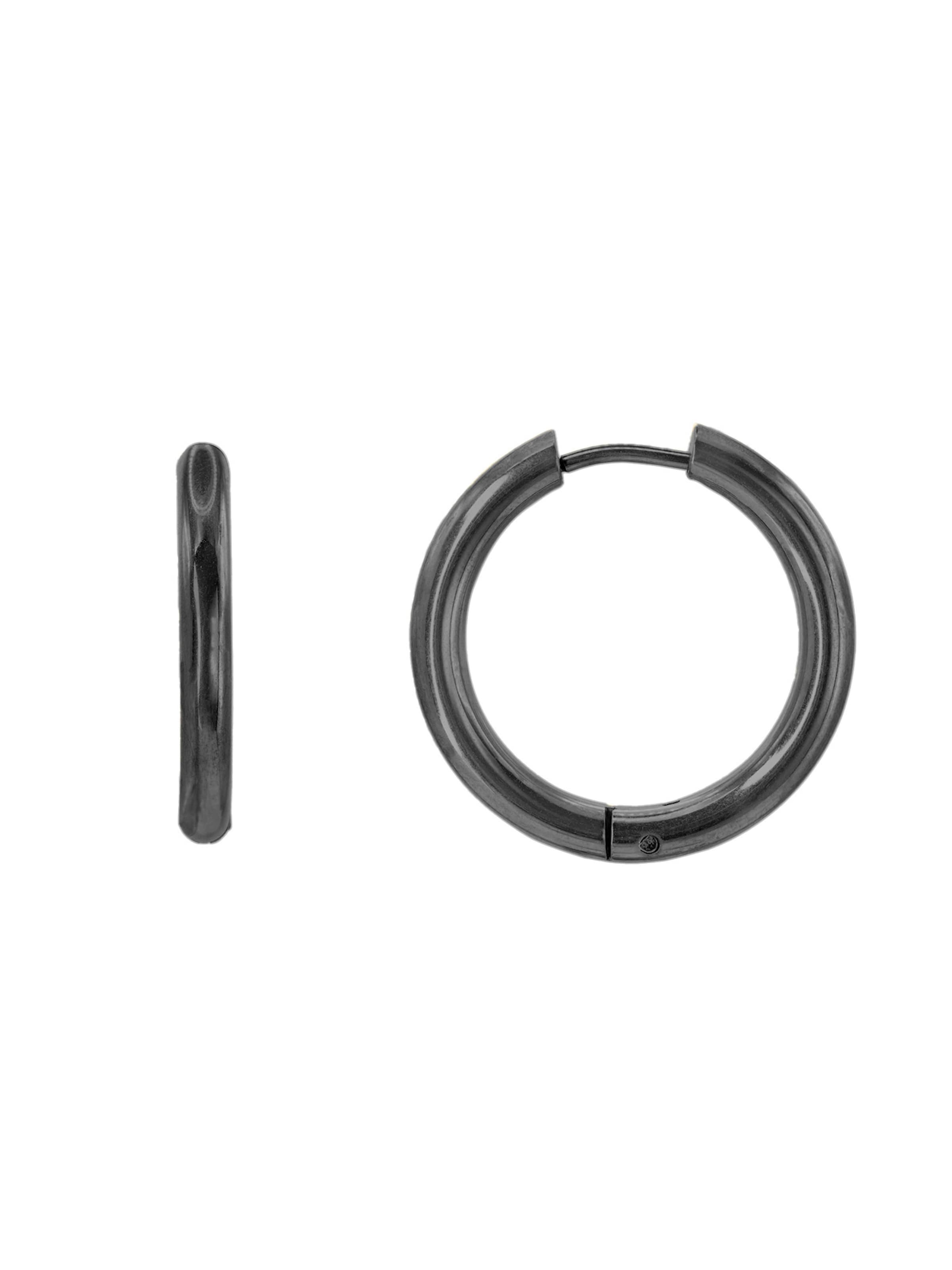 Heideman Ohrring 'David' in Schwarz: Vorderseite