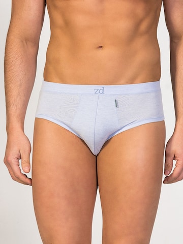 Slip 'Mini Brief' di zd ZERO DEFECTS in blu: frontale