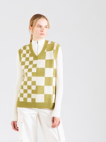 VANS Sweter 'Courtyard Checker' w kolorze zielony: przód