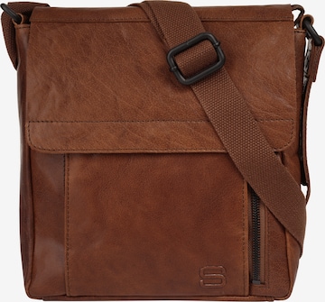 Spikes & Sparrow Crossbody Bag in Brown: front