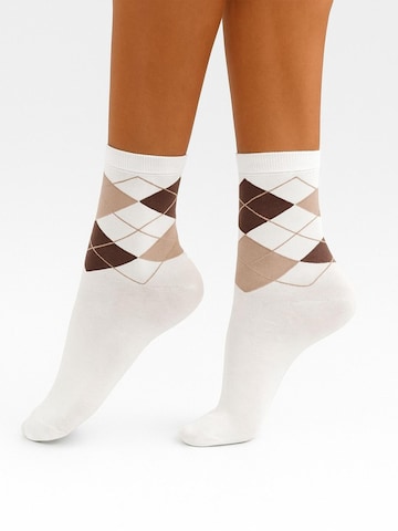 Lycille Socks in Beige: front