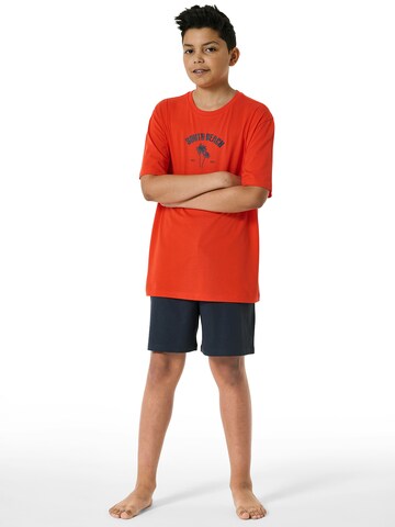 Pyjama ' Organic Cotton ' SCHIESSER en rouge : devant