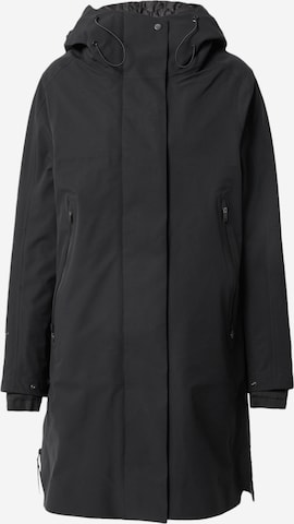 Krakatau Between-seasons coat in Black: front