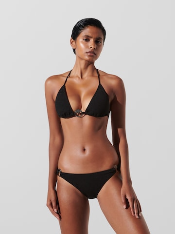 Karl Lagerfeld Triangel Bikinitop in Schwarz: predná strana