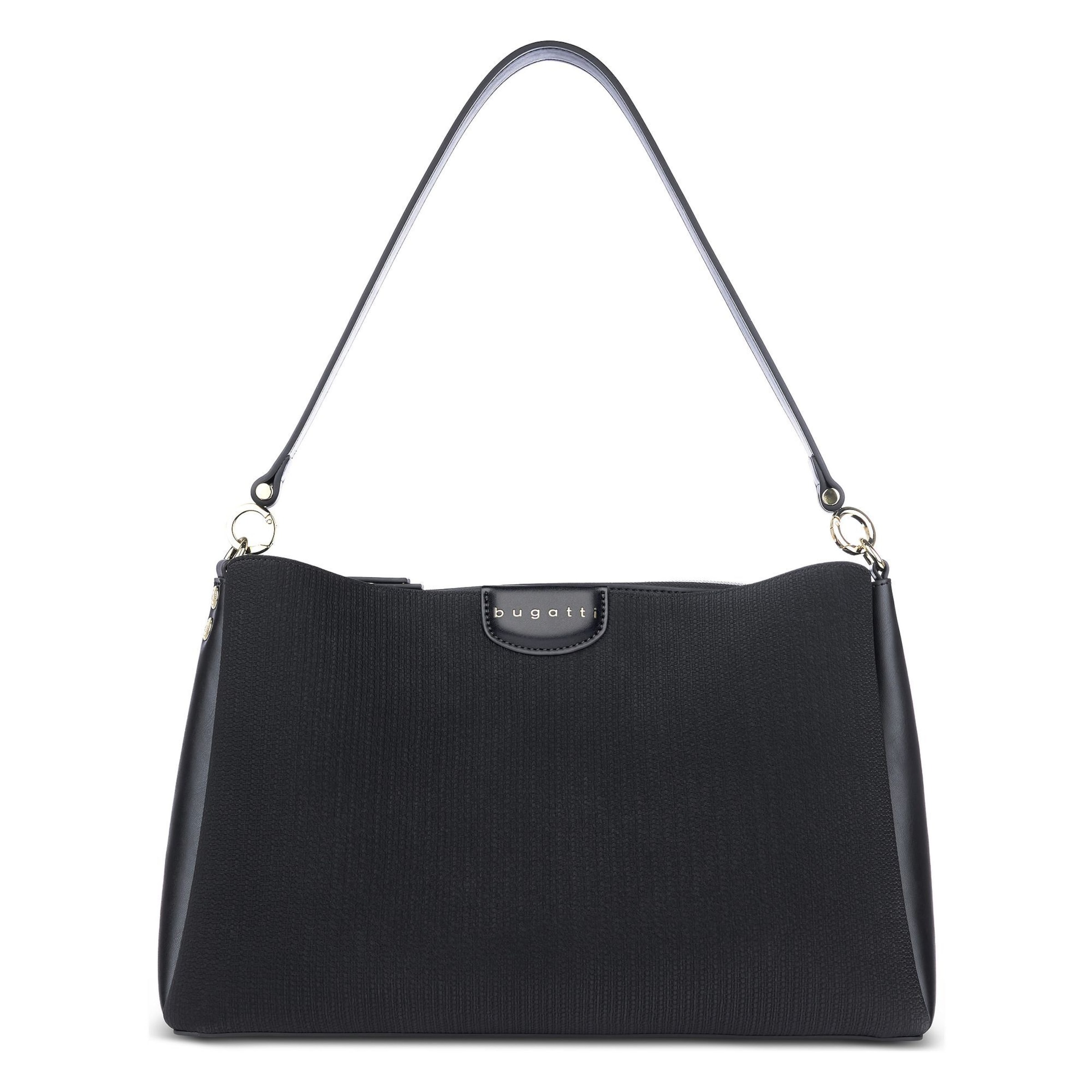 Borsa a spalla 'Leah' di bugatti in nero: frontale