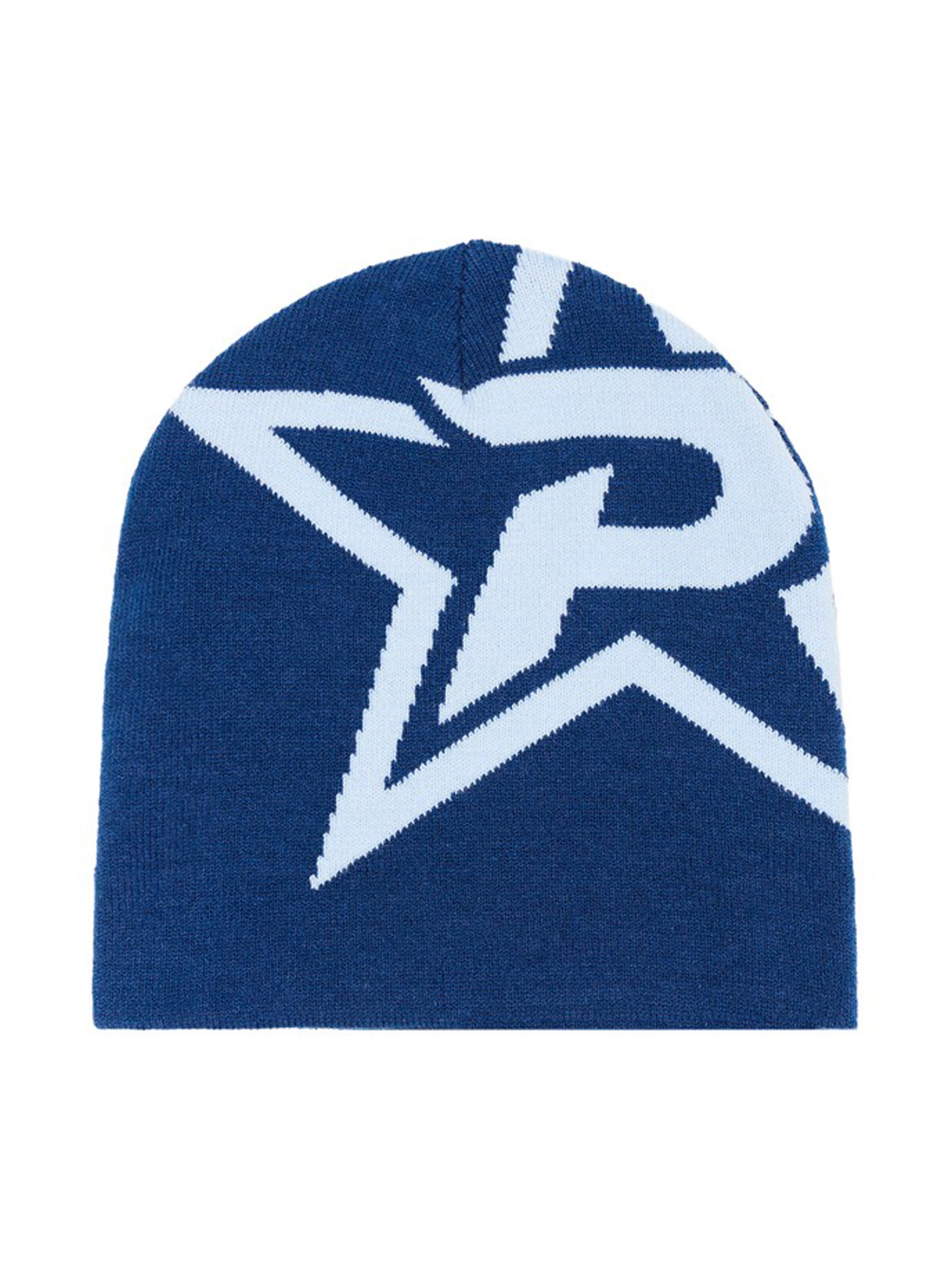 Bershka Beanie in Blue: front