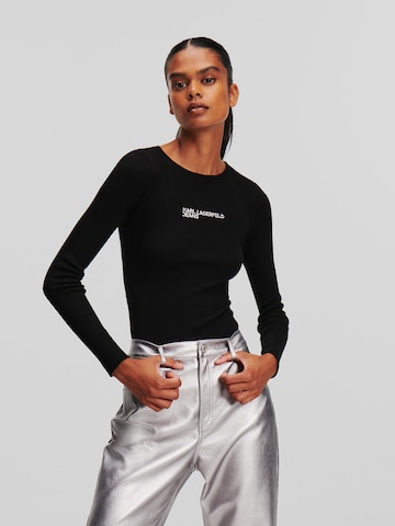 KARL LAGERFELD JEANS Κορμάκι-μπλουζάκι σε μαύρο: μπροστά