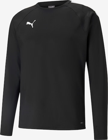 PUMA Sportsweatshirt 'TeamLiga' in Schwarz: Vorderseite