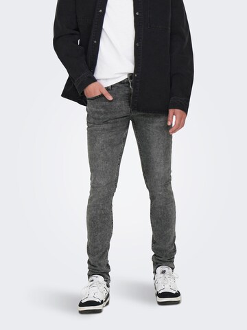 Coupe slim Jean Only & Sons en gris : devant