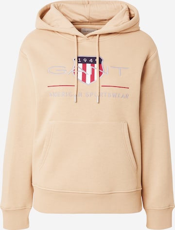 Felpa di GANT in beige: frontale