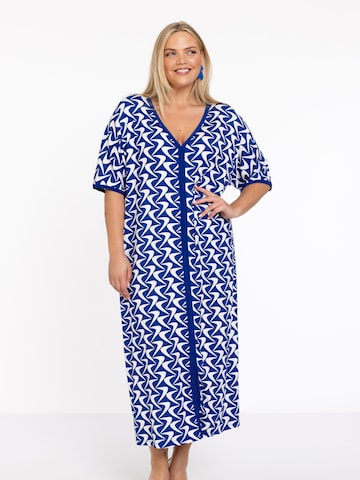 Yoek Dress in Blue: front