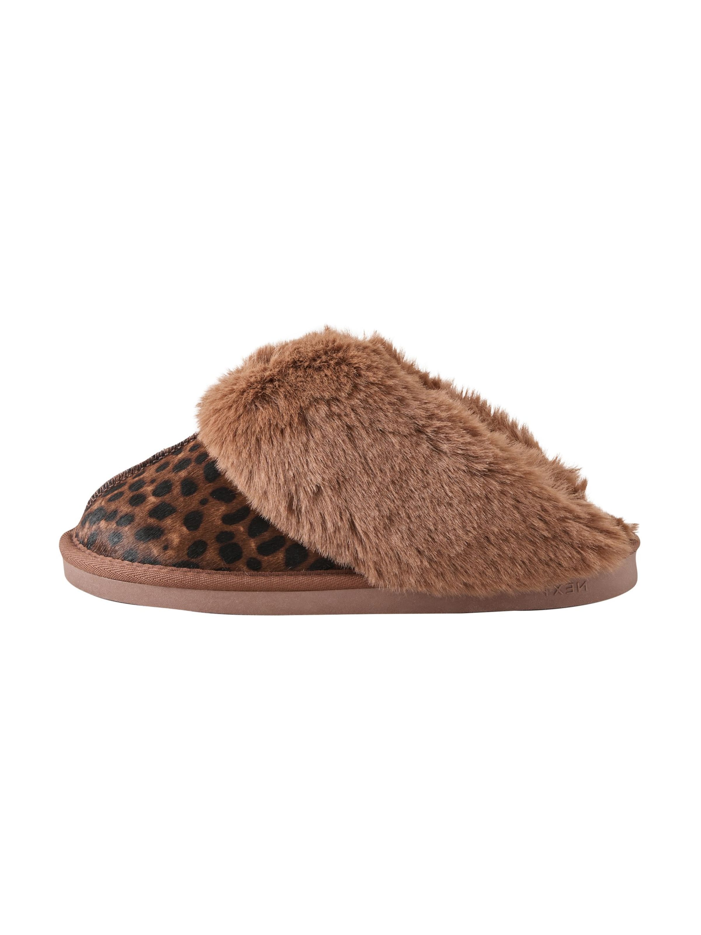 Next - Zapatillas de casa en marrón: frente