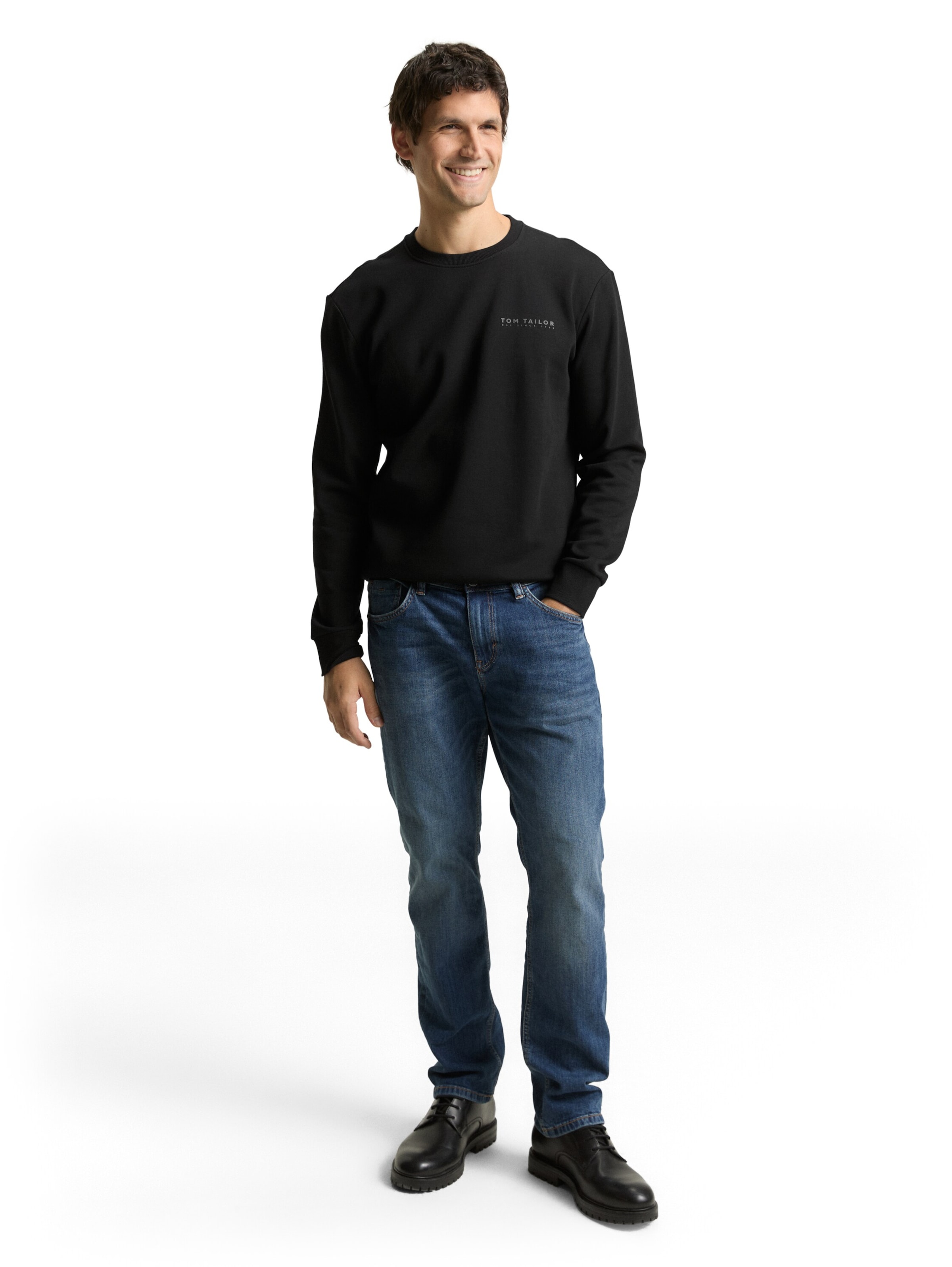 TOM TAILOR Sweatshirt in Black