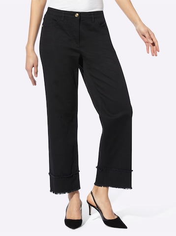 heine Wide Leg Jeans i sort: forside