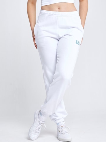 SPORTKIND Workout Pants 'Jogginghose' in White: front