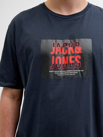 mėlyna Jack & Jones Plus Marškinėliai 'JJHUDSON'