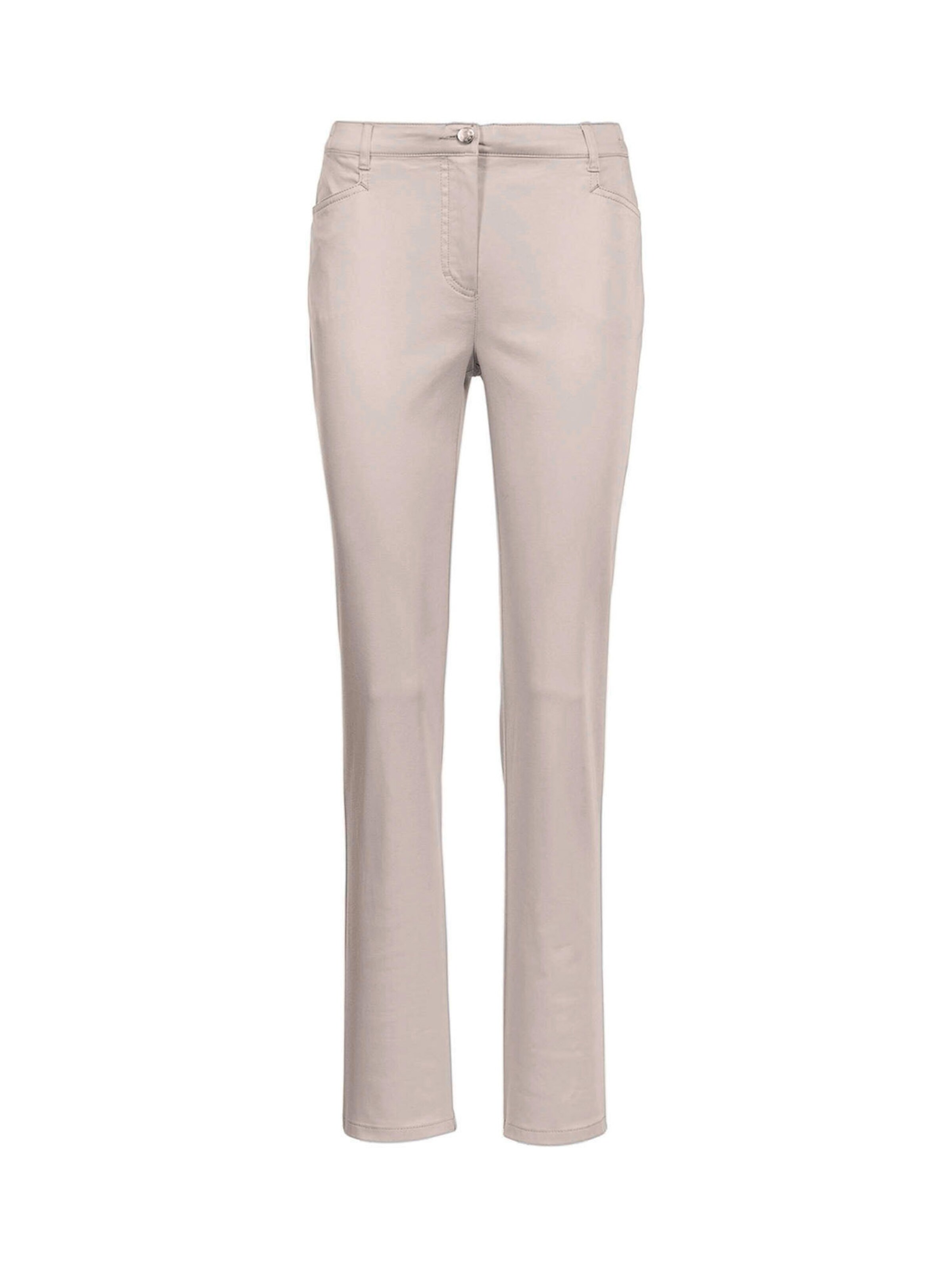 Goldner Slimfit Broek 'Carla' in Beige: voorkant