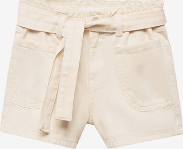 MANGO KIDS Regular Jeans 'RUTH' in Beige: voorkant