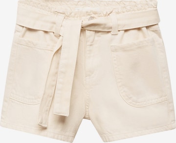 MANGO KIDS Regular Jeans 'RUTH' i beige: framsida