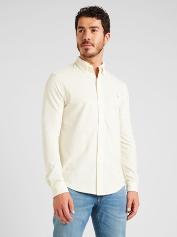 Polo Ralph Lauren Slim fit Overhemd in Beige: voorkant