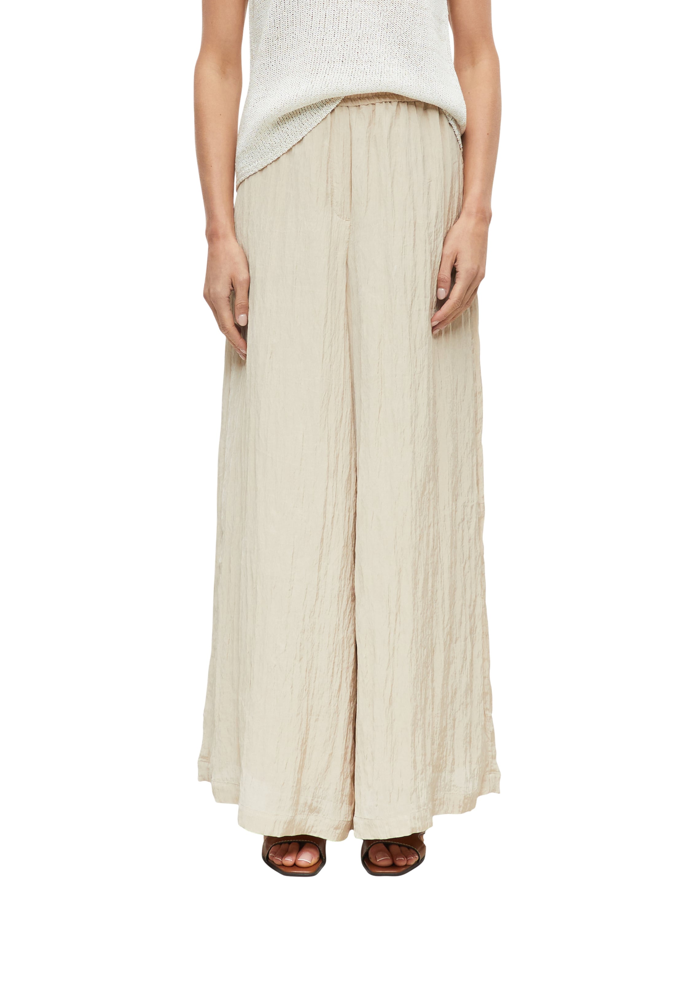 s.Oliver Wide leg Broek in Beige