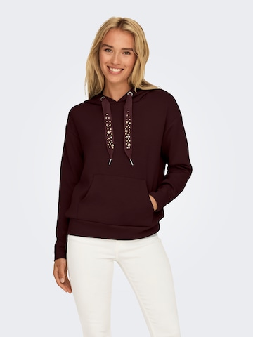 ONLY Mikina 'ONLFANCY' – hnědá: přední strana