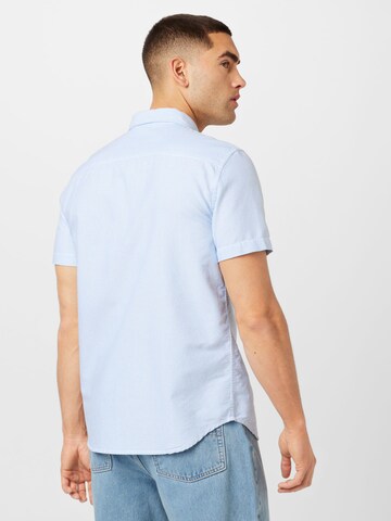 MUSTANG Regular fit Button Up Shirt 'Collin' in Blue