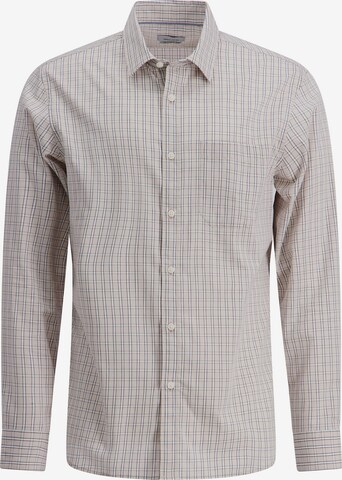 PIERRE CARDIN Button Up Shirt in Silver: front