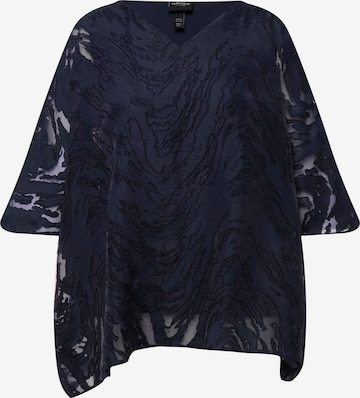 Ulla Popken Blouse in Blauw: voorkant