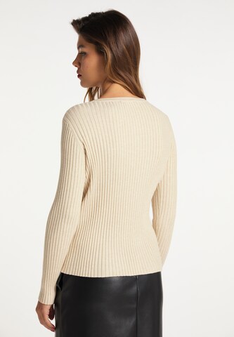 faina Knit Cardigan in Beige