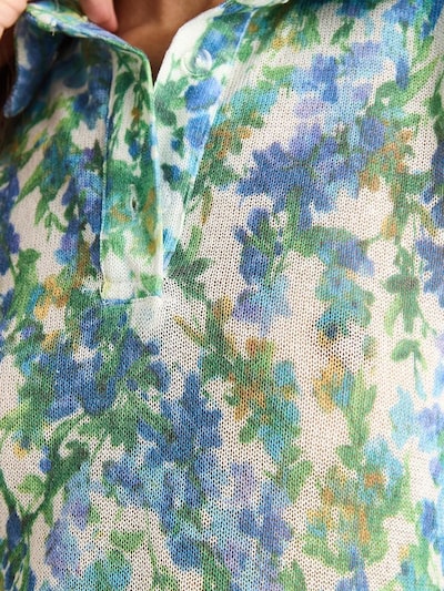 Bianco Lucci T-shirt en bleu / caramel / vert / blanc cassé, Vue avec produit