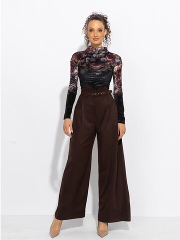 JIORO Blouse 'VINTAGE FLOWERS' in Black
