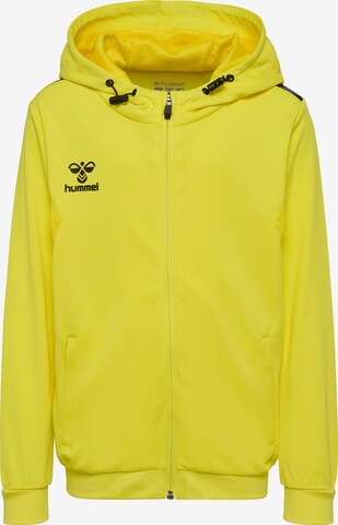 Hummel Athletic Zip-Up Hoodie 'AUTHENTIC PL' in Yellow: front