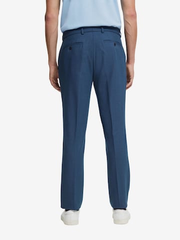 Regular Pantalon à plis ESPRIT en bleu