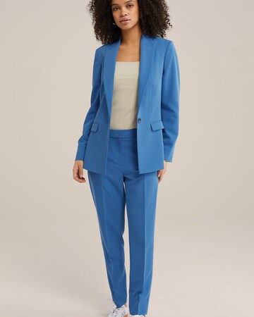 WE Fashion Slim fit Trousers with creases in Blue